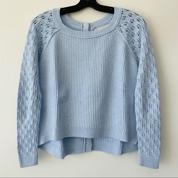 LOFT Sweaters - LOFT Pointelle Button Back Sweater